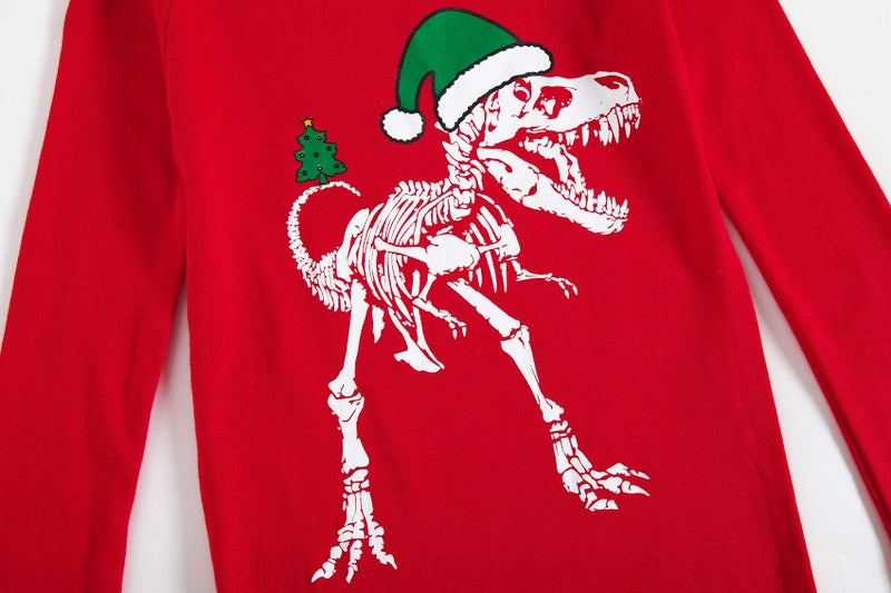 KikizYe Christmas Pajamas Little Boys Dinosaur Long Sleeve Cotton Pjs Cotton Toddler Xmas Sleepwears Size 2T - Image 3